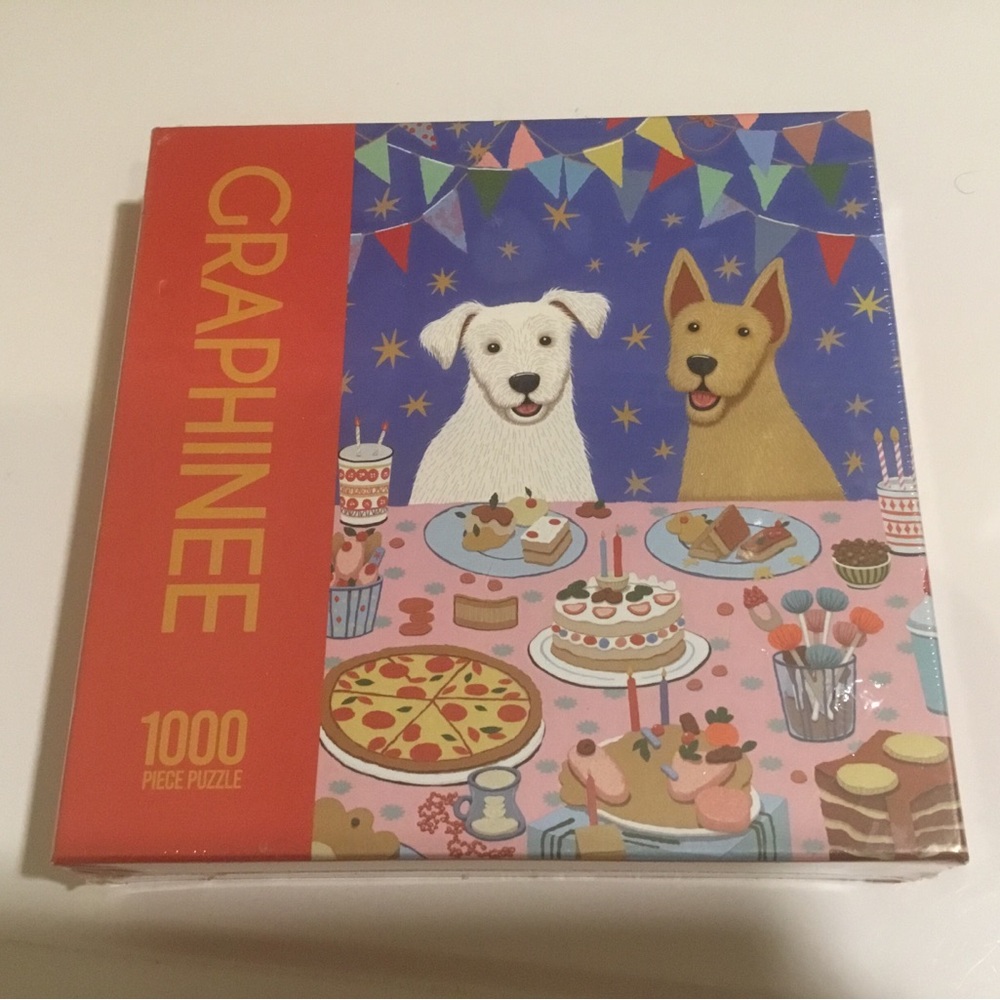 Graphinee  jigsaw puzzles 1000 pieces dog birthday party